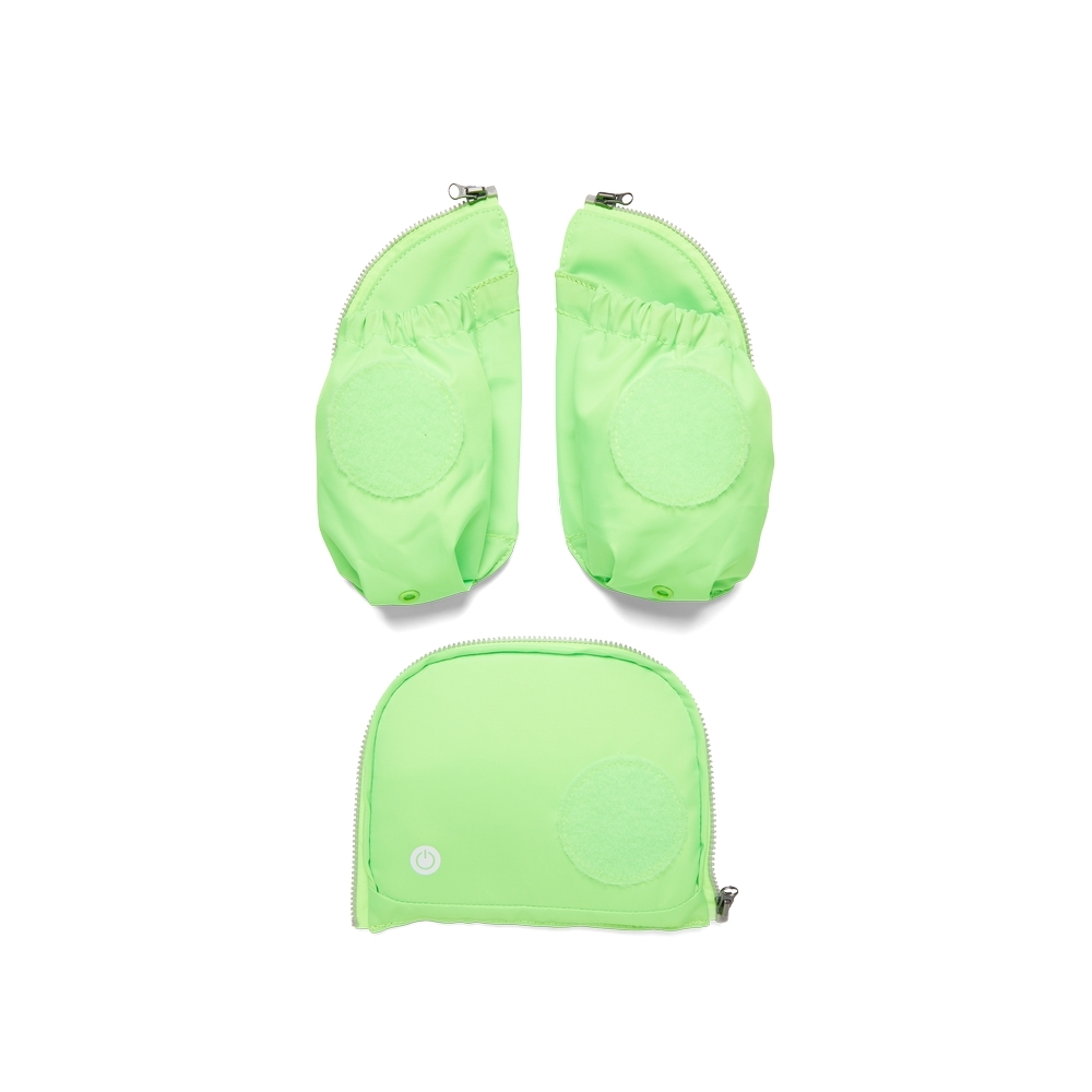 ergobag Sicherheitsset Fluo LED mit Zip-Seitentaschen Grün (Modelle ab 11.2019) von ergobag