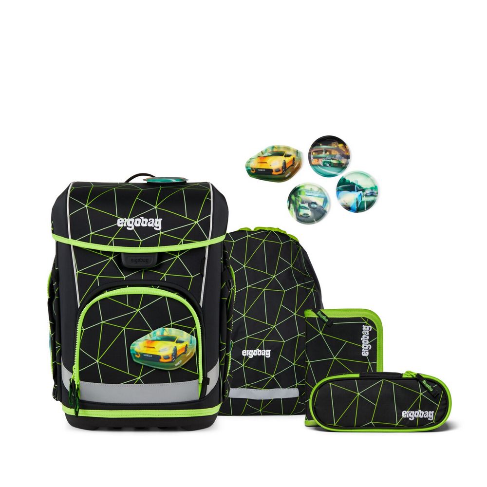 ergobag cubo light Schulranzen CyBär Race 5tlg. Colour Flash Edition ergobag cubo light Schulranzen CyBär Race 5tlg. Colour Flash Edition von ergobag