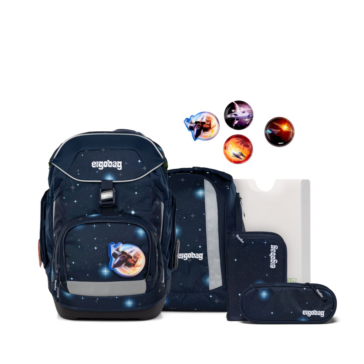 ergobag pack Schulranzen Set KoBärnikus 6tlg. Galaxy Glow Edition von ergobag