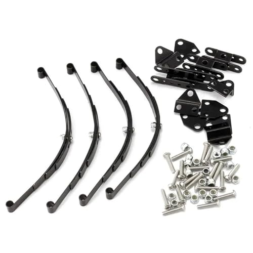 eudaikonrich 4Pcs 1/10 Blattfedern Set Highlift Chassis for 1/10 D90 RC Crawler Auto Teile Schwarz von eudaikonrich