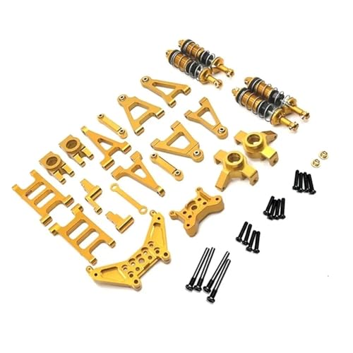 eudaikonrich Metall Schwinge Vorne Supension Arme Lenkung Tasse Lenkung Montage Lenkung Block Upgrade Set for MJX Hyper gehen 1/14 14301 14302(Gold) von eudaikonrich