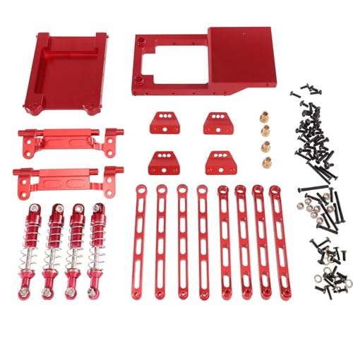 eudaikonrich Verwendet for MN Modell 1/12 for MN168 MN78 RC Auto Teile Metall Upgrade Teile Zubehör Stange Stoßdämpfer Schwachstelle Kit(Rood) von eudaikonrich