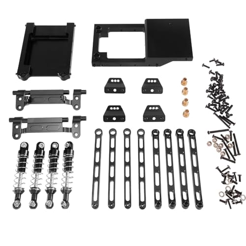 eudaikonrich Verwendet for MN Modell 1/12 for MN168 MN78 RC Auto Teile Metall Upgrade Teile Zubehör Stange Stoßdämpfer Schwachstelle Kit(Zwart) von eudaikonrich