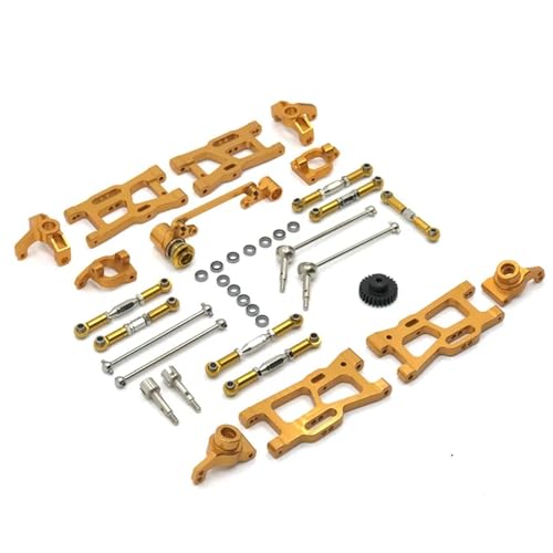 eudaikonrich Vorne/R Querlenker Metall Lenkung Tasse Lenkgestänge Vorne CVD Motor Getriebe for WLtoys 1/14 144001 1/12 124016 124017 18 19(Gold) von eudaikonrich