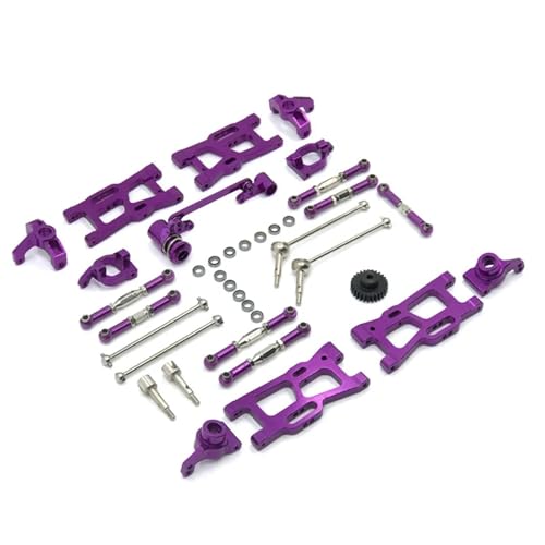 eudaikonrich Vorne/R Querlenker Metall Lenkung Tasse Lenkgestänge Vorne CVD Motor Getriebe for WLtoys 1/14 144001 1/12 124016 124017 18 19(Purple) von eudaikonrich