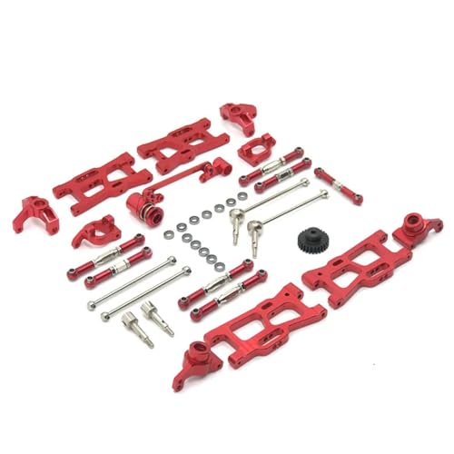 eudaikonrich Vorne/R Querlenker Metall Lenkung Tasse Lenkgestänge Vorne CVD Motor Getriebe for WLtoys 1/14 144001 1/12 124016 124017 18 19(Rood) von eudaikonrich