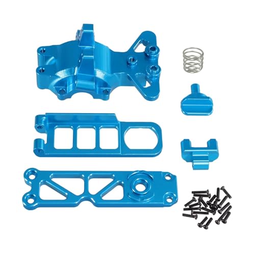 eudaikonrich for MJX Hyper go 1/16 16207 16208 16209 16210 H16V3 M162 M163 Vorne Getriebe Abdeckung Zweiten Boden Batterie Fixierung Metall Getriebe Box(Blauw) von eudaikonrich