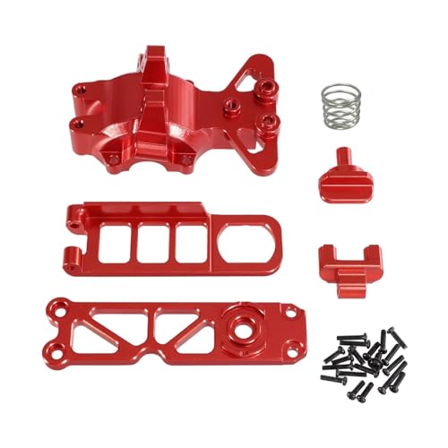 eudaikonrich for MJX Hyper go 1/16 16207 16208 16209 16210 H16V3 M162 M163 Vorne Getriebe Abdeckung Zweiten Boden Batterie Fixierung Metall Getriebe Box(Rood) von eudaikonrich