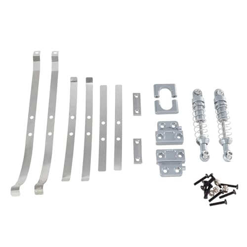 eudaikonrich for MN 1/12 MN78 MN82 RC Auto Hinterachse Befestigungsteile Metall Hinterer Stoßdämpfer Upgrade Stoßfederstreifen(Silver) von eudaikonrich