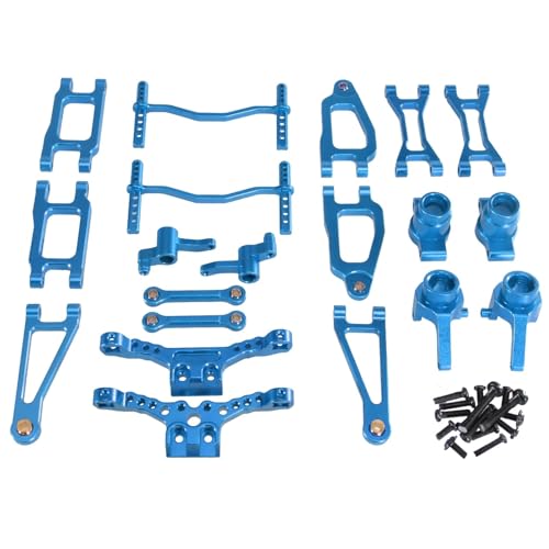 eudaikonrich for SCY 1/18 18101 18102 RC-Auto-Tuningteile, Metallschwinge, Lenkbecher, Lenkgruppe, Stoßdämpferturm-Kit(Blauw) von eudaikonrich