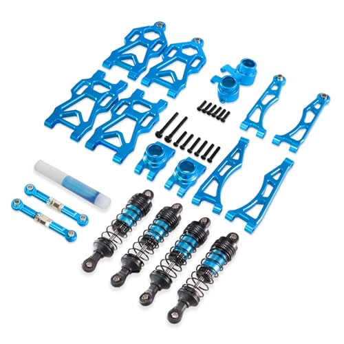 eudaikonrich for SCY RC Auto 16101 16102Pro 16103 Aluminium Legierung Suspension Arm Rad Sitz Lenkung Cup Set Upgrade Metall Teile Zubehör(Blue-1) von eudaikonrich