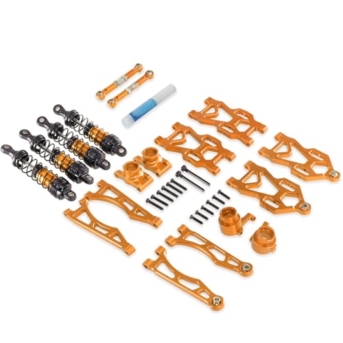 eudaikonrich for SCY RC Auto 16101 16102Pro 16103 Aluminium Legierung Suspension Arm Rad Sitz Lenkung Cup Set Upgrade Metall Teile Zubehör(Gold-1) von eudaikonrich