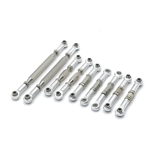 eudaikonrich for WLtoys 1/12 12423 12427 12428 12429 for FY RC Auto Metall einstellbare Zugstange Upgrade Lenkgestänge Montage(Silver) von eudaikonrich