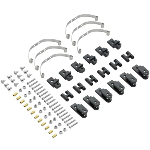 eudaikonrich for WPL Stahlstoßdämpfer-Aufhängungsblattfedern for WPL B16 B36 for JJRC Q60 Q63 Q75 1/16 6WD 6X6 RC Auto-Upgrade-Teile Zubehör(Zwart) von eudaikonrich