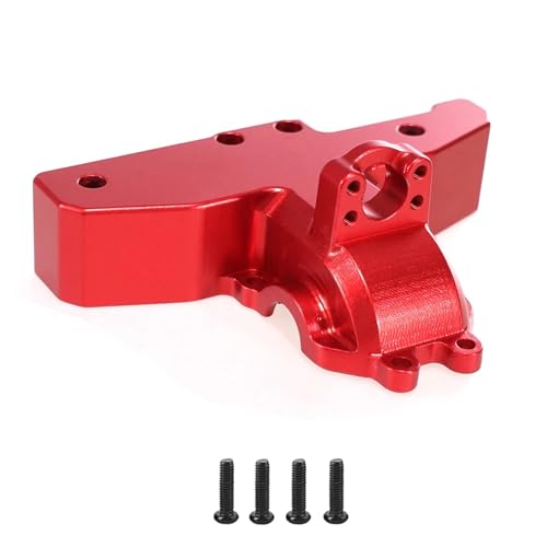 for MJX 1/14 14210 14209 H14BM Metall Hinten Oberen Unter Getriebe Abdeckungen Differential Fall Abdeckung RC Auto Upgrade Teile 14190B 14191B(Rood) von eudaikonrich