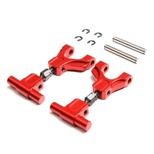 Aluminium TT-02 vorne und hinten Verstellbarer Aufhängungs-A-Arm-Satz for RC-Car for Tam-iya TT02(Red Rear Upper Arm) von eumenghe