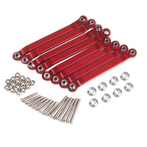 Metall Chassis Zugstangen Suspension Link Halterung for RC Auto 1/16 for WPL C14 C24 1/12 MN D90 D91 MN40 MN45 MN96 MN99 MN99s Upgrade Par(Rood) von eumenghe