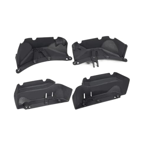 eumenghe 1/10 SCX10 Chassis-Kit for Pre-Fixal 2-Gang-Getriebe, Kotflügelverbreiterungen, Rock-Slider-Set for RC Crawler, 313 mm Radstand, Wrangler-Karosserie(Fender Set) von eumenghe