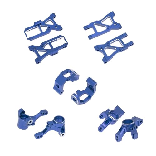 eumenghe 10-teiliges Metall-Upgrade-Teile-Set, Aufhängungsarme, Knuckle-Arm for Tra-xxas 4-Tec 2.0 3.0 4Tec 2.0 VXL 1/10 RC On-Road-Auto(Blauw) von eumenghe