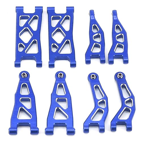 eumenghe 8PCS for 1/18 for Gra-nite for Grom for Mega 380 4x4 for Mon-Ster Truck RTR 1/14 Aluminiumlegierung Vorder- und Hinterradaufhängung A-Arm-Upgrades(Blauw) von eumenghe