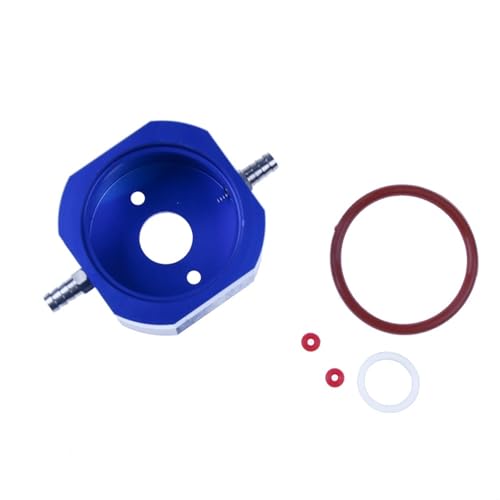 eumenghe CNC-Aluminium-Wasserkühlmantel for 2-Takt 26cc 29CC RC Marine Gasmotor for RC-Bootsteile(with Gasket Blue) von eumenghe