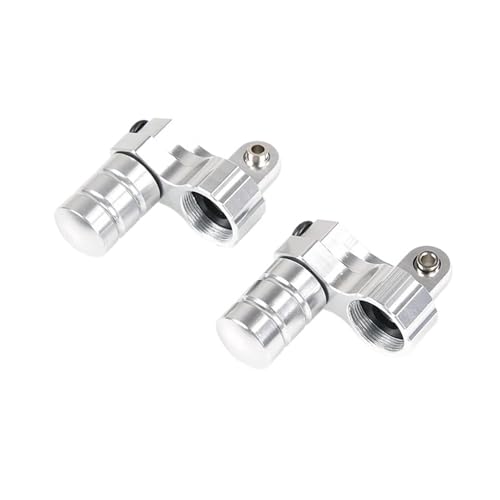 eumenghe CNC-Legierung Vorne oder Hinten Piggy Back Reservoir Stoßdämpfer Kappe for 1/5 for Ro-Van for BA-JA 5B 5T 5SC RC Auto Racing Spielzeug Teile(Front Silver) von eumenghe