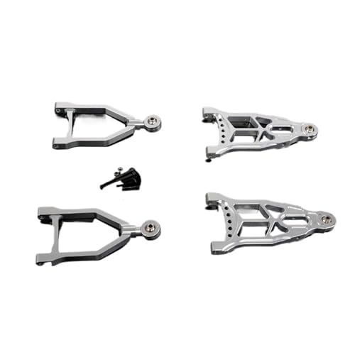 eumenghe CNC Metall Upgrade Erweiterte Hinten und Vorne A Arm Set for 1/5 for Ro-Van for Ba-ja 5b 5t 5sc Rc Auto Racing Spielzeug Teile(Front Silver) von eumenghe