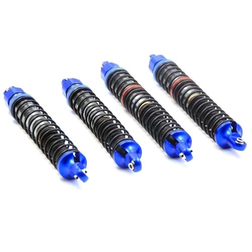 eumenghe Legierung CNC 6MM Vorne Hinten Stoßdämpfer Set Fit for 1/5für HPI for ROF-UN for BAHA for ROVAN KM for Baja 5B 5T 5SC Rc Auto Spielzeug Spiele Teile(Front Rear Blue) von eumenghe