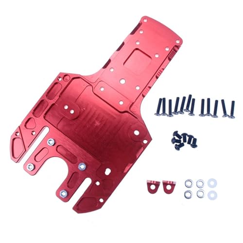 eumenghe Legierung CNC Verdicken Hinten Chassis Platte Kit Fit for 1/5 for HPI for RO-Fun for BA-HA for ROV-AN KM for BA-JA 5B 5T 5SC Rc Auto Spielzeug Spiele Teile(Rood) von eumenghe