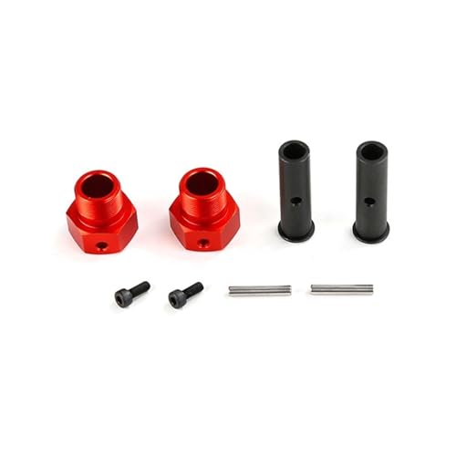 eumenghe Metall 24mm Vordersechskant verstärken Radnabenwelle mit Pin Kit for 1/5 for RO-Fun for BA-JA 5B 5T 5SC LKW Rc Autoteile(Rood) von eumenghe