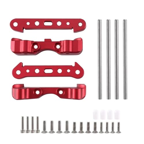 eumenghe Metall-Vorder- und Hinterradaufhängungshalterung Unterarmcode mit Stift for ARR-ma 1/5 for KRA-TON for Outc-AST 8S RC Car Upgrade Parts Access(Rood) von eumenghe