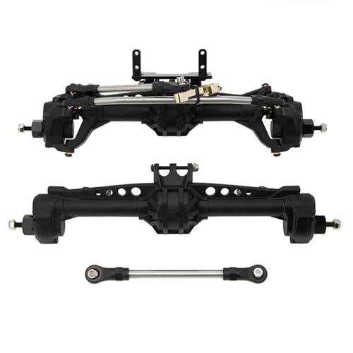 eumenghe Nylonachsen, Stahlzahnräder und Metalllager, vordere und hintere Portalachsen for Axial SCX10 SCX10 II 1/10 RC Crawler Upgrade Pasrts(2pcs Black) von eumenghe