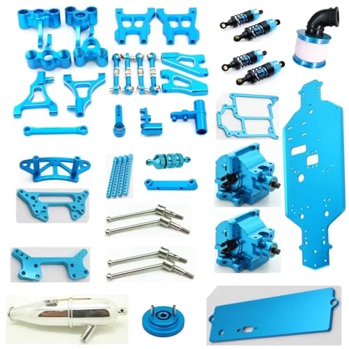 eumenghe for HSP 94122 RC Auto Metall Upgrade Schwinge Getriebe Montage Chassis Stoßdämpfer Platte CVD for 1/10 Benzin On Road Racing(23p Set) von eumenghe