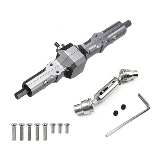 eumenghe for WPL D12 1/12 RC Auto Upgrade Teile Metall Hintere Brücke Achse Getriebe mit Antriebswelle Ersatz Zubehör, Titan von eumenghe