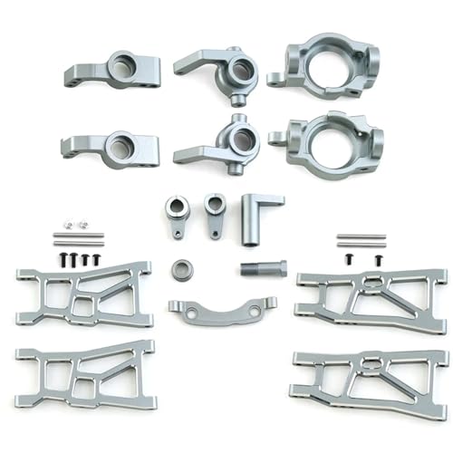 eumenghe for ZD for Racing for DBX10 for DBX-10 Metall Upgrade Teile Kit Lenkung Block Hub Carrier Suspension Arm 1/10 RC Auto Upgrade Zubehör(Gray) von eumenghe