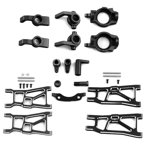 eumenghe for ZD for Racing for DBX10 for DBX-10 Metall Upgrade Teile Kit Lenkung Block Hub Carrier Suspension Arm 1/10 RC Auto Upgrade Zubehör(Zwart) von eumenghe