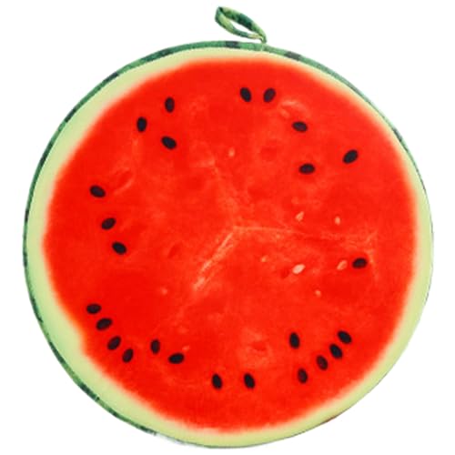 eurNhrN Bodenkissen für Kinder, 13 '' runde Wassermelonenkissen Obstsitzpolster Dekoratives Obstpolsterkissen für Zuhause, Sofa, Spielzubehör von eurNhrN