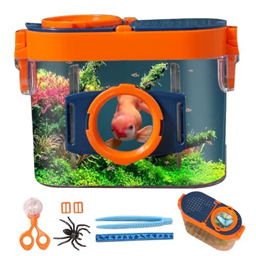 eurNhrN Bug Catcher für Kinder, Plastik -Clear -Bug -Fang -Kit, Doppelvergrößerung Glas Kids Kit mit Pinzetten und Clip, Spieleartikel von eurNhrN