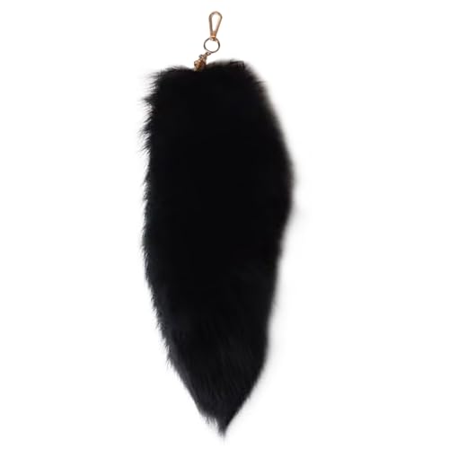 eurNhrN Faux Therian Tail, 15-15,8 Zoll Fuchs Schwanzschlüsselkette, modische Flauschige pelzige Schwanz, wunderschönes Kunstspielzeug für Handtaschen im Handtaschenstil 4, vorzutreten Spielzeug von eurNhrN