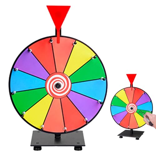 eurNhrN Preisträger 12 -Zoll -Spinnrad 12 Slots Prei Wheel Spinner mit Stand DIY Roulette Wheel für Karneval, Messe, Spielzeug und Spiele von eurNhrN