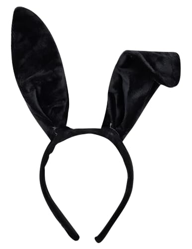 evelay Haarreif Hasenohren Hasenohren Schwarz Fasching Kostüm Zubehör Osterhase von evelay