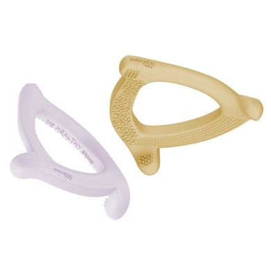 everyday® baby Beißringe Silikon 2er-Set, soft yellow/light lavender von everyday® baby