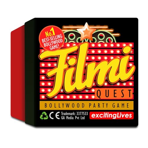 exciting Lives Filmi Quest – lustiges Bollywood-Film-Partyspiel für Freunde, Familie für Erwachsene, Reisen, Versammlungen für ein tolles Erlebnis des Genusses von exciting Lives