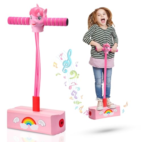 faentwc Einhorn Spielzeug 3-10 Jahre, Pogo Stick für Kinder Mädchen Spielzeug 3-10 Jahre Geschenke 3-12 Jahre Jungen Spielzeug ab 3-12 Jahren Weihnachts Geschenke für Kinder 3-12 Jahre von faentwc