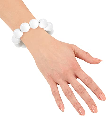 W WIDMANN MILANO Party Fashion 1736H - Perlen-Armband 70er Jahre, Weiß, dehnbar durch Gummiband, 70ties Armkette, Modeschmuck, Accessoire, Karneval W WIDMANN MILANO Party Fashion 1736H - Perlen-Armband 70er Jahre, Weiß, dehnbar durch Gummiband, 70ties Armkette, Modeschmuck, Accessoire, Karneval von W WIDMANN MILANO Party Fashion
