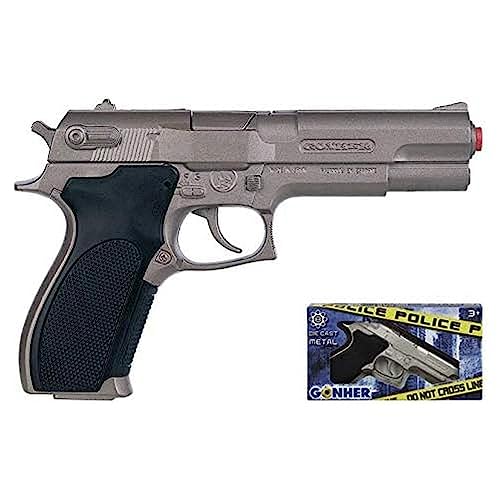 fancy dress warehouse Gonher - Pistola Delle Forze di Polizia a 8 Colpi, Colore Metallo (45/0) von Gonher