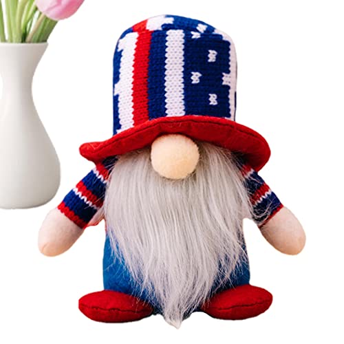 fanelod Gnomes des 4. Juli, Gnome des 4. Juli, handgefertigt für die amerikanische Unabhängigkeit – Dekorationen zum Memorial Day Dekoration, patriotische Gnome, Dekoration für den 4. Juli Gnome von fanelod