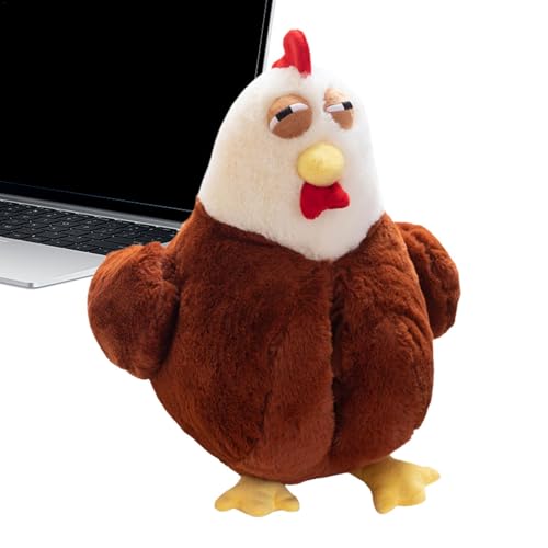 fanelod Huhn-Plüschtier,Huhn-Stofftier - -Figur-Spielzeug - Entzückende -Plüschpuppe, umarmbare Huhn-Plüschfigur, Spaß für Kinderfans zum Geburtstag von fanelod