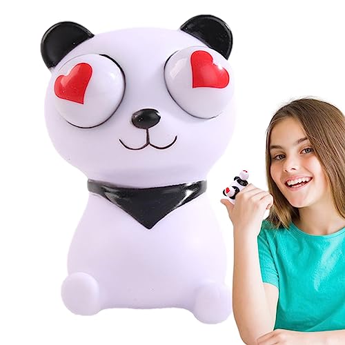 fanelod Panda Squeeze Pop Toys, 9,5 6,8 6,5 cm Stressabbauende Panda-Spielzeuge, Spielzeug zum Stressabbau, Panda-Stressball für Erwachsene und Kinder von fanelod