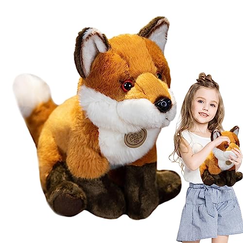 fanelod Plüschfuchs | Tier Realistisches Spielzeug für und Erwachsene | Fuchs Plüschtier Fuchs Simulation Display Geschenk Plüsch Tier Plüsch Spielzeug Puppe von fanelod